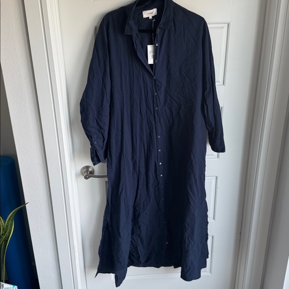 XiRENA Deep Blue Shirt Dress - Picture 1 of 4